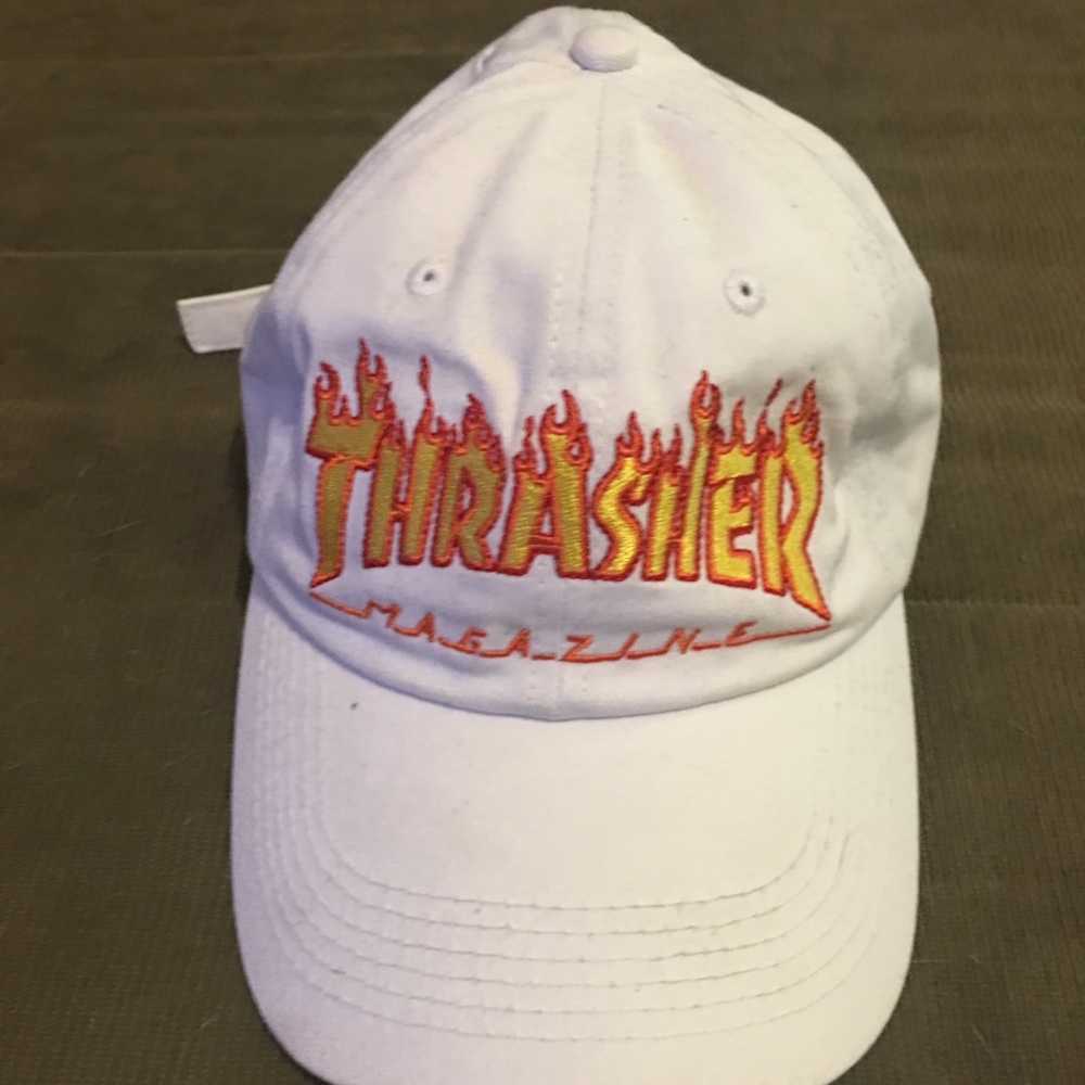 All white thrasher Hat!